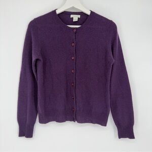 Tweeds 100% 2-Ply Cashmere Cardigan Sweater Medium Womens